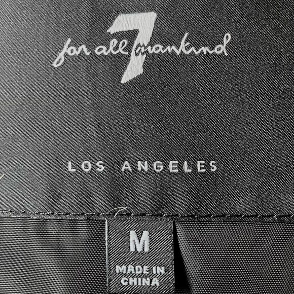 7 for All Mankind Shearling Thermal Subarctic Puffer Jacket in Black Women’s M - Picture 4 of 7